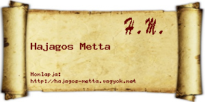 Hajagos Metta névjegykártya